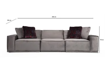 Nightcap Sofa m. Divan 3-seters - Grå - Møbler - Sofaer - Sofa 3 seter