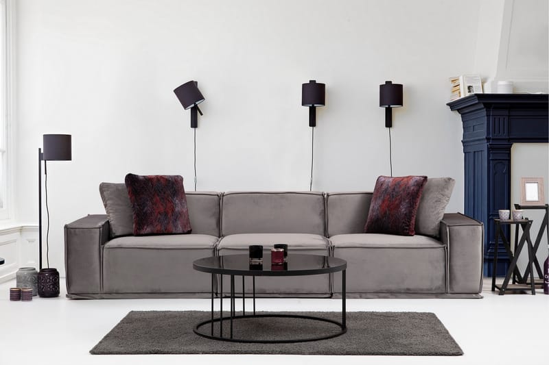 Nightcap Sofa m. Divan 3-seters - Grå - Møbler - Sofaer - Sofa 3 seter