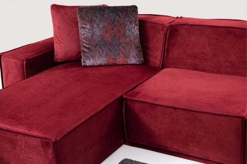 Nightcap Sofa m. Divan 4-seters - Burgundy - Sofa med sjeselong - 4 seters sofa med divan