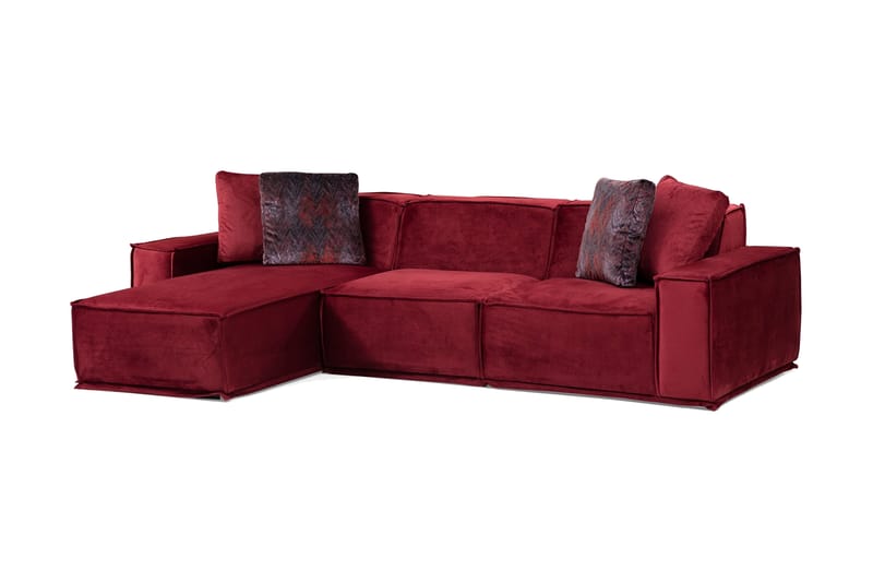 Nightcap Sofa m. Divan 4-seters - Burgundy - Sofa med sjeselong - 4 seters sofa med divan