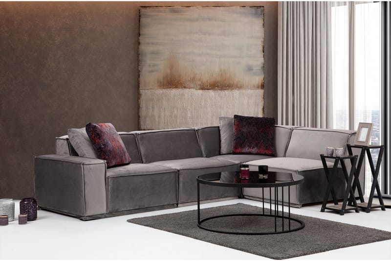 Nightcap Sofa m. Divan 4-seters - Grå - Møbler - Sofaer - Hjørnesofa