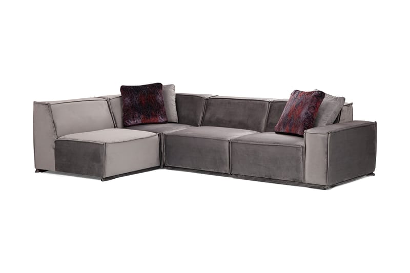 Nightcap Sofa m. Divan 4-seters - Grå - Møbler - Sofaer - Hjørnesofa