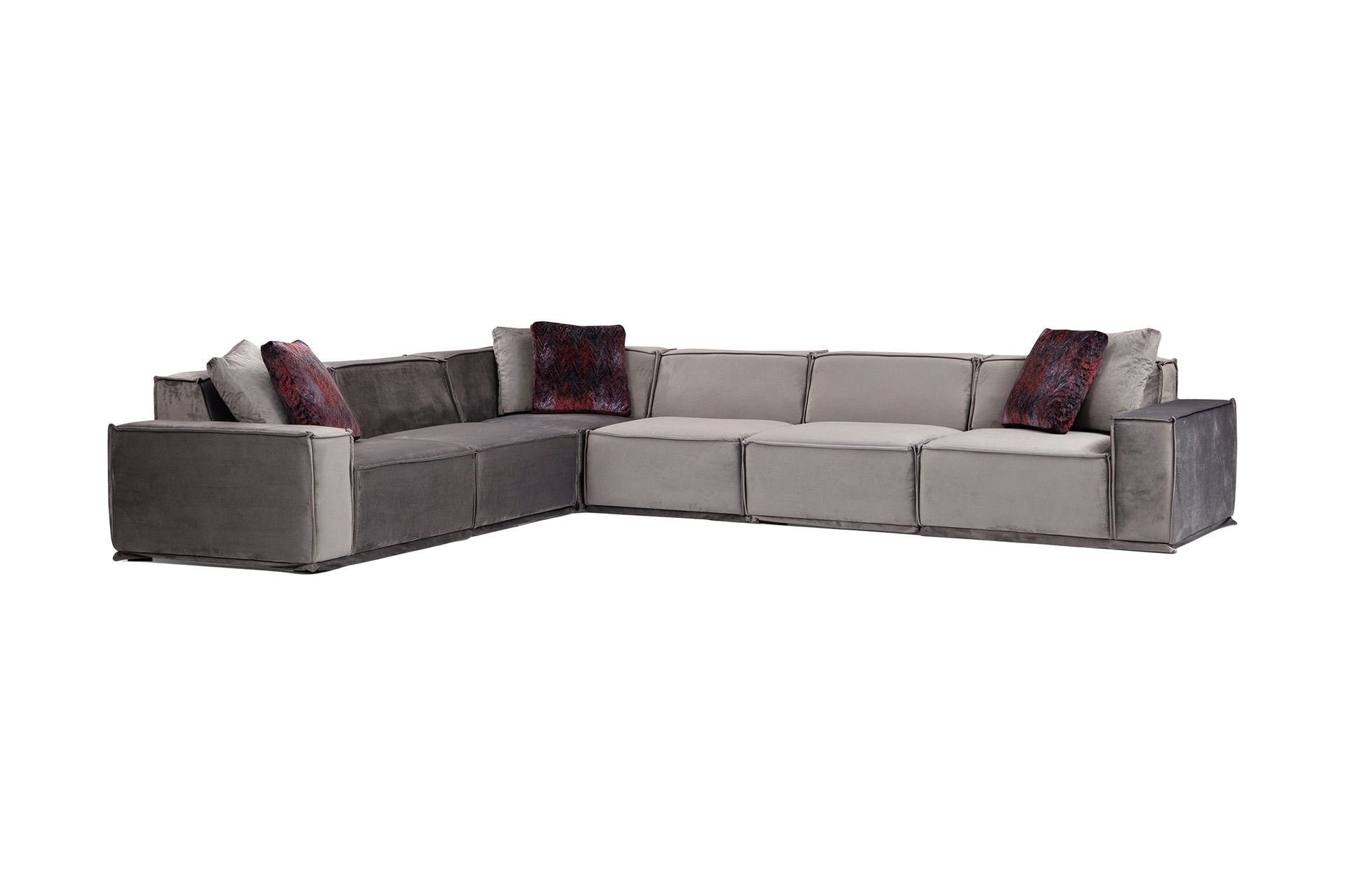Nightcap Sofa m. Divan 6-seters - Grå