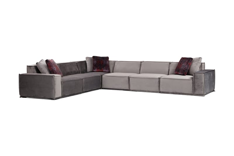 Nightcap Sofa m. Divan 6-seters - Grå - Møbler - Sofaer - Hjørnesofa