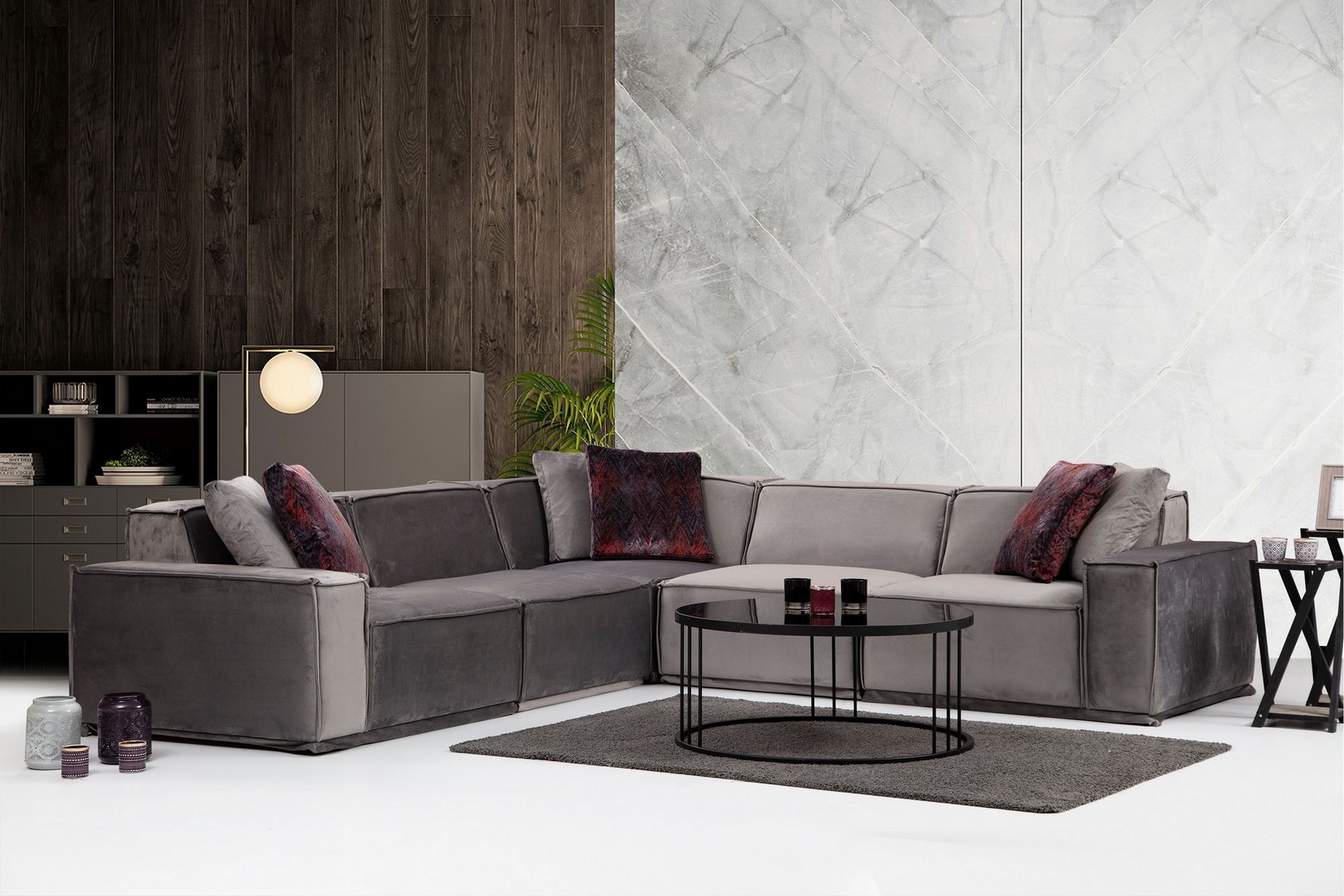 Nightcap Sofa m. Divan 6-seters - Grå - Møbler - Sofaer - Hjørnesofa