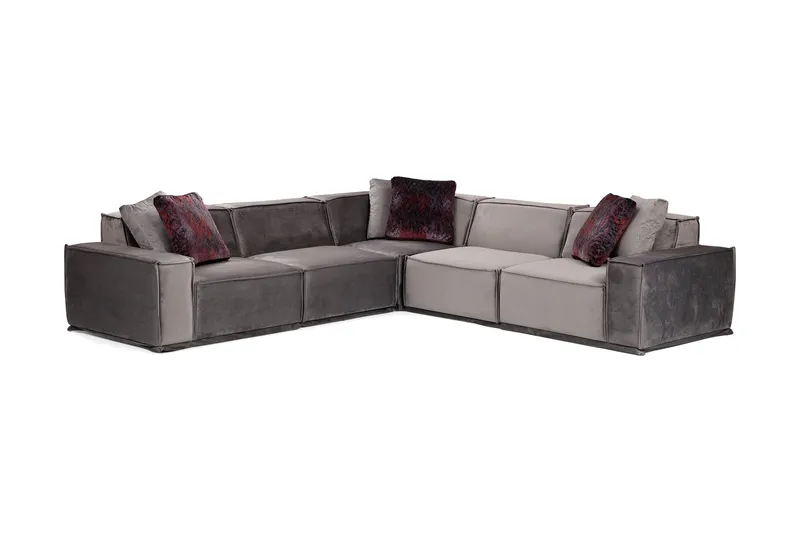 Nightcap Sofa m. Divan 6-seters, Grå