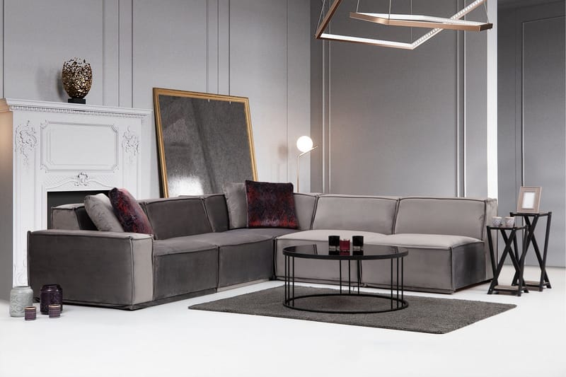 Nightcap Sofa m. Divan 6-seters - Grå - Møbler - Sofaer - Hjørnesofa