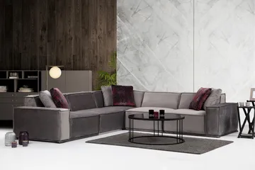 Nightcap Sofa m. Divan 6-seters - Grå - Møbler - Sofaer - Hjørnesofa