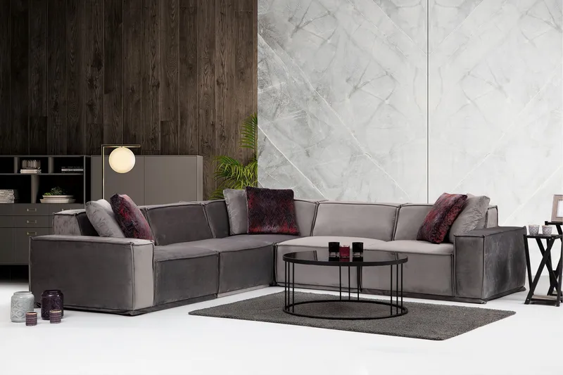 Nightcap Sofa m. Divan 6-seters - Grå - Møbler - Sofaer - Hjørnesofa