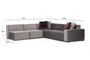 Nightcap Sofa m. Divan 6-seters - Grå - Møbler - Sofaer - Hjørnesofa