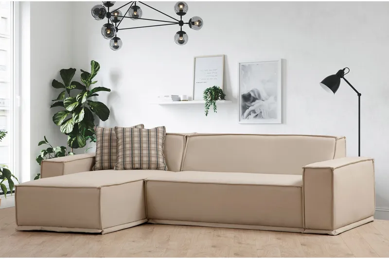 Nightcap Sofa med Divan 3-seter - Beige - Møbler - Sofaer - Sofa med sjeselong