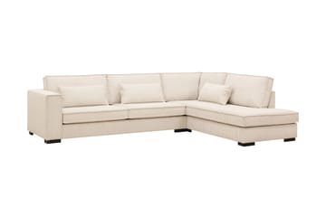 Nova 4-seters Høyrevendt L-formet Sjeselongsofa i Manchester - Beige - Møbler - Sofaer - Sofa med sjeselong