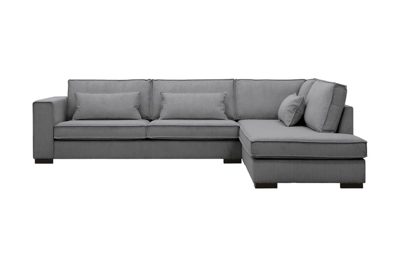 Nova 4-seters Høyrevendt L-formet Sjeselongsofa i Manchester - Mørk grå - Møbler - Sofaer - Sofa med sjeselong