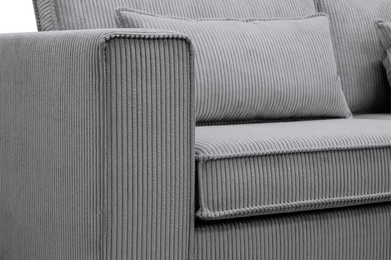 Nova 4-seters Høyrevendt L-formet Sjeselongsofa i Manchester - Mørk grå - Møbler - Sofaer - Sofa med sjeselong