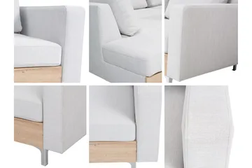 Oberting 3-seters Hjørnesofa - Svart - Møbler - Sofaer - Sofa med sjeselong