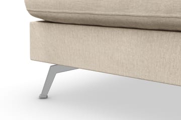 Ocean Lyx 4-seter Venstrevendt L-formet Sjeselongsofa i Fløyel - Beige - Møbler - Sofaer - Sofa med sjeselong