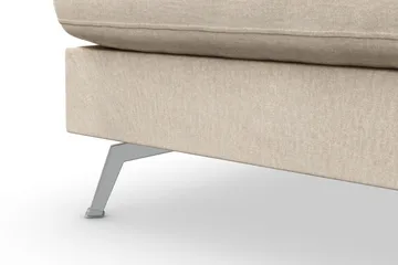 Ocean Lyx 4-seter Venstrevendt L-formet Sjeselongsofa i Fløyel - Beige - Møbler - Sofaer - Sofa med sjeselong