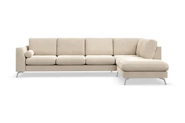 Ocean Lyx 4-seters Høyrevendt L-formet Sjeselongsofa i Fløyel