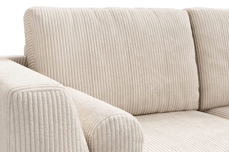 Ocean Lyx 4-seters Høyrevendt L-formet Sjeselongsofa i Manchester - Beige - Møbler - Sofaer - Sofa med sjeselong