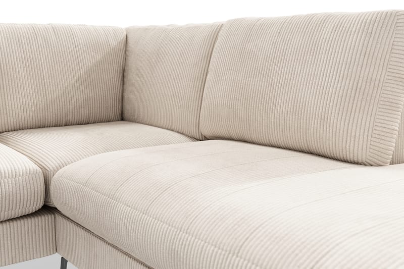 Ocean Lyx 4-seters Høyrevendt L-formet Sjeselongsofa i Manchester - Beige - Møbler - Sofaer - Sofa med sjeselong