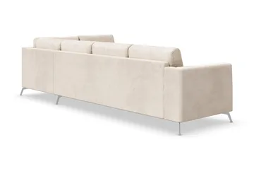 Ocean Lyx 4-seters Høyrevendt L-formet Sjeselongsofa i Manchester - Beige - Møbler - Sofaer - Sofa med sjeselong
