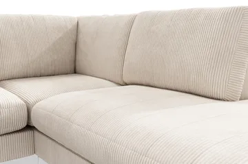 Ocean Lyx 4-seters Høyrevendt L-formet Sjeselongsofa i Manchester - Beige - Møbler - Sofaer - Sofa med sjeselong
