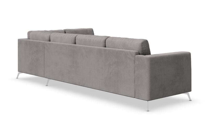 Ocean Lyx 4-seters Høyrevendt L-formet Sjeselongsofa i Manchester - Mørk grå - Møbler - Sofaer - Sofa med sjeselong