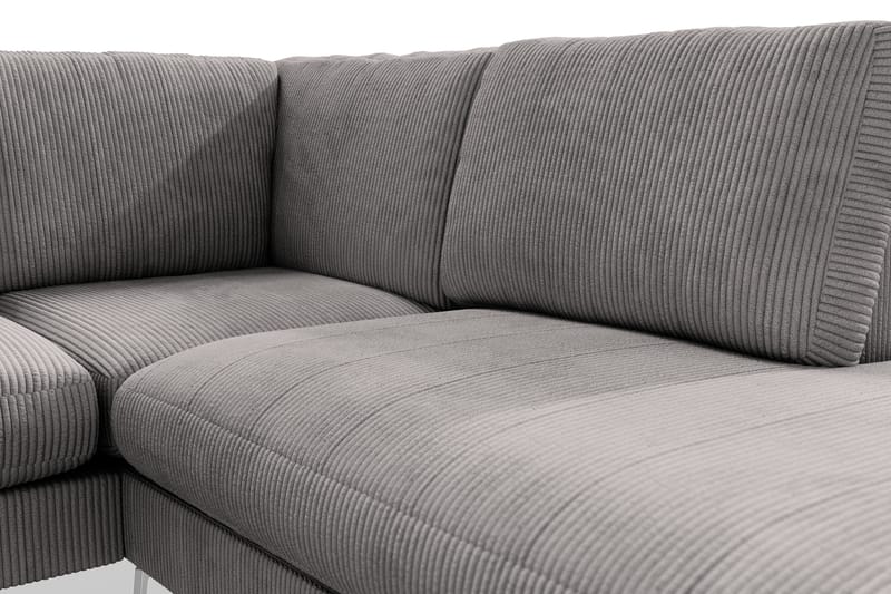 Ocean Lyx 4-seters Høyrevendt L-formet Sjeselongsofa i Manchester - Mørk grå - Møbler - Sofaer - Sofa med sjeselong