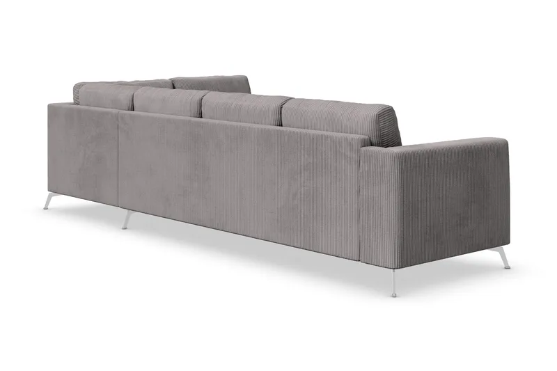 Ocean Lyx 4-seters Høyrevendt L-formet Sjeselongsofa i Manchester - Mørk grå - Møbler - Sofaer - Sofa med sjeselong - 4 seters sofa med divan