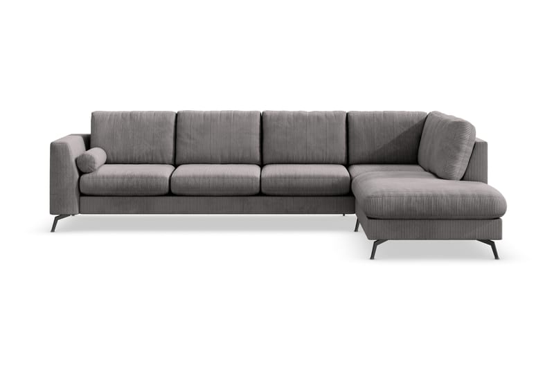 Ocean Lyx 4-seters Høyrevendt L-formet Sjeselongsofa i Manchester - Mørk grå - Møbler - Sofaer - Sofa med sjeselong - 4 seters sofa med divan