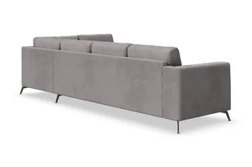 Ocean Lyx 4-seters Høyrevendt L-formet Sjeselongsofa i Manchester - Mørk grå - Møbler - Sofaer - Sofa med sjeselong