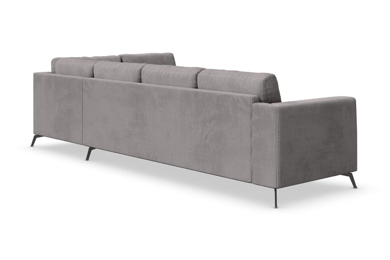 Ocean Lyx 4-seters Høyrevendt L-formet Sjeselongsofa i Manchester - Mørk grå - Møbler - Sofaer - Sofa med sjeselong - 4 seters sofa med divan