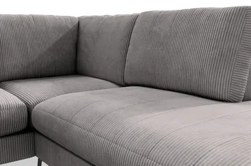 Ocean Lyx 4-seters Høyrevendt L-formet Sjeselongsofa i Manchester - Mørk grå - Møbler - Sofaer - Sofa med sjeselong