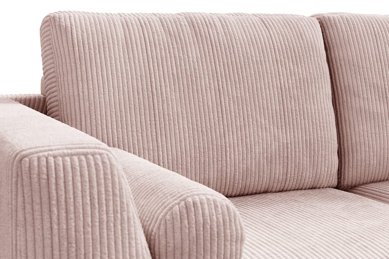 Ocean Lyx 4-seters Høyrevendt L-formet Sjeselongsofa i Manchester - Rosa - Møbler - Sofaer - Sofa med sjeselong