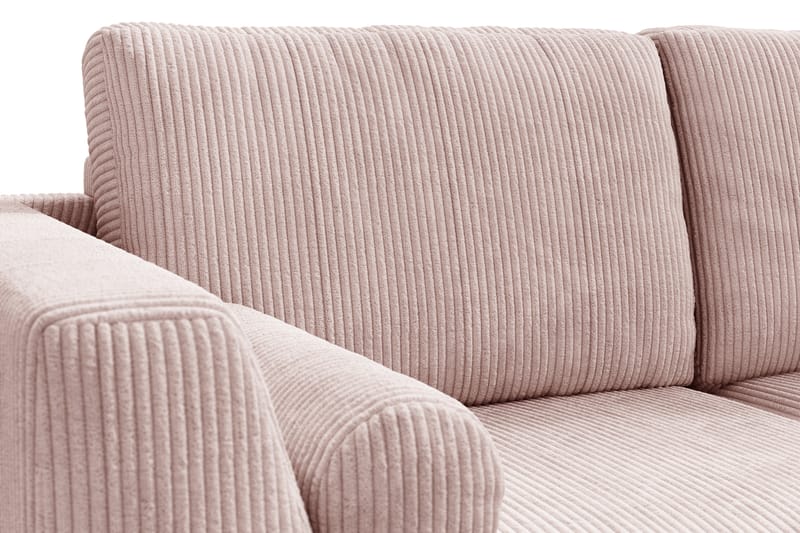 Ocean Lyx 4-seters Høyrevendt L-formet Sjeselongsofa i Manchester - Rosa - Møbler - Sofaer - Sofa med sjeselong