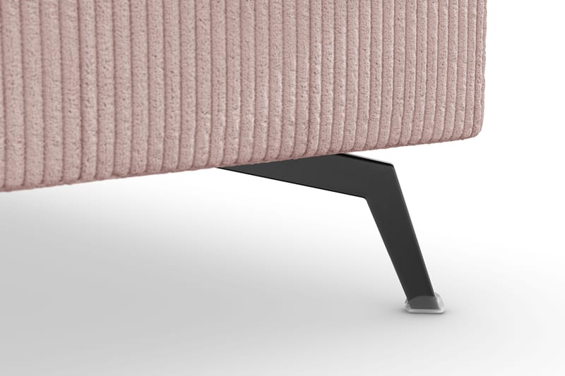 Ocean Lyx 4-seters Høyrevendt L-formet Sjeselongsofa i Manchester - Rosa - Møbler - Sofaer - Sofa med sjeselong - 4 seters sofa med divan