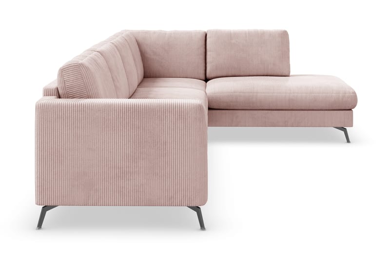 Ocean Lyx 4-seters Høyrevendt L-formet Sjeselongsofa i Manchester - Rosa - Møbler - Sofaer - Sofa med sjeselong - 4 seters sofa med divan