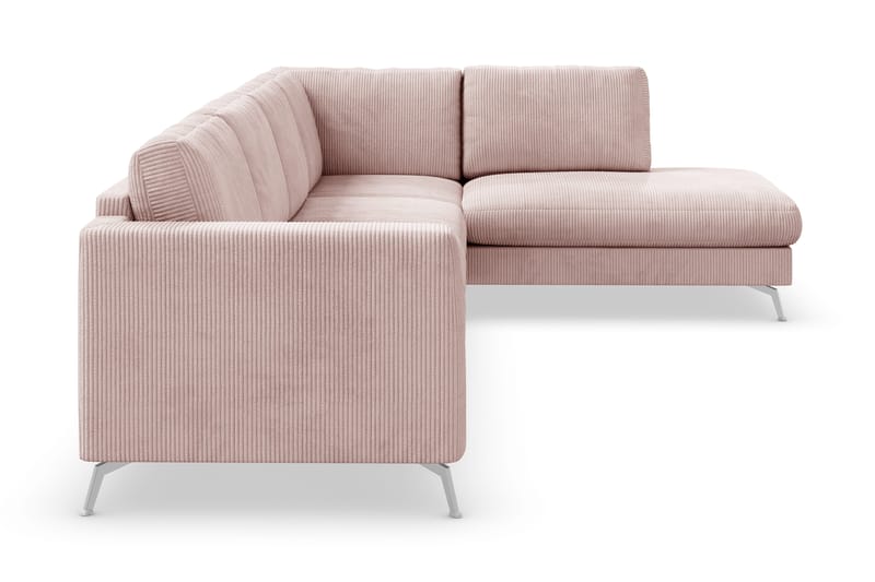 Ocean Lyx 4-seters Høyrevendt L-formet Sjeselongsofa i Manchester - Rosa - Møbler - Sofaer - Sofa med sjeselong - 4 seters sofa med divan