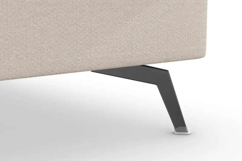 Ocean Lyx 4-seters Høyrevendt L-formet Sjeselongsofa i Stoff - Beige - Møbler - Sofaer - Sofa med sjeselong - 4 seters sofa med divan