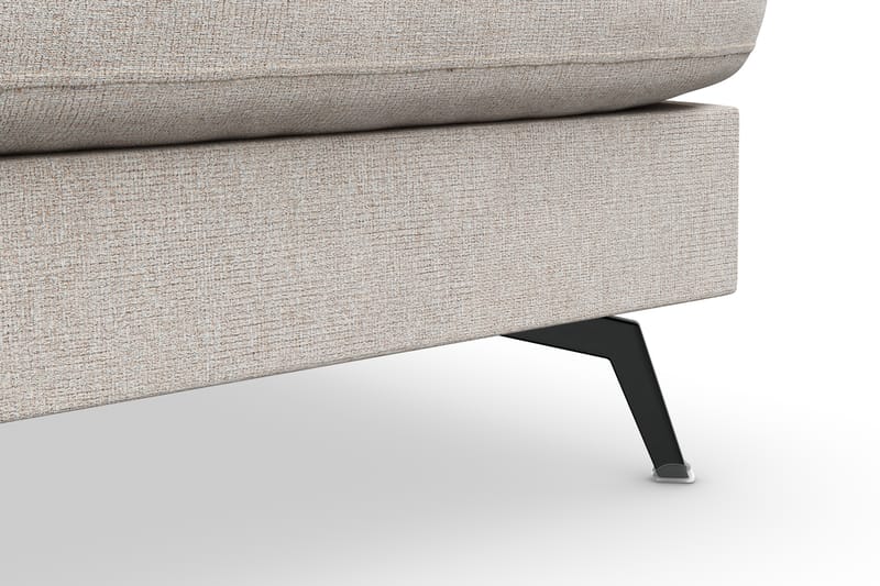 Ocean Lyx 4-seters Høyrevendt L-formet Sjeselongsofa i Stoff - Beige - Møbler - Sofaer - Sofa med sjeselong