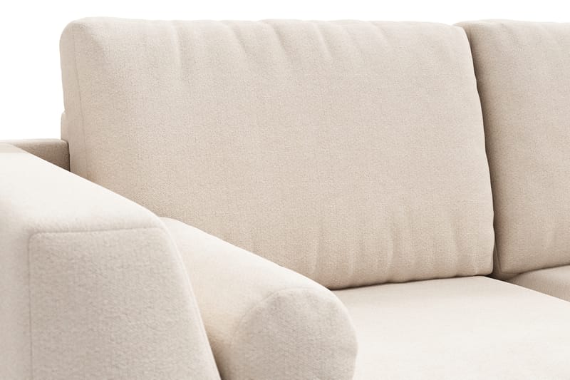 Ocean Lyx 4-seters Høyrevendt L-formet Sjeselongsofa i Stoff - Beige - Møbler - Sofaer - Sofa med sjeselong