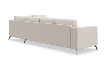 Ocean Lyx 4-seters Høyrevendt L-formet Sjeselongsofa i Stoff - Beige - Møbler - Sofaer - Sofa med sjeselong