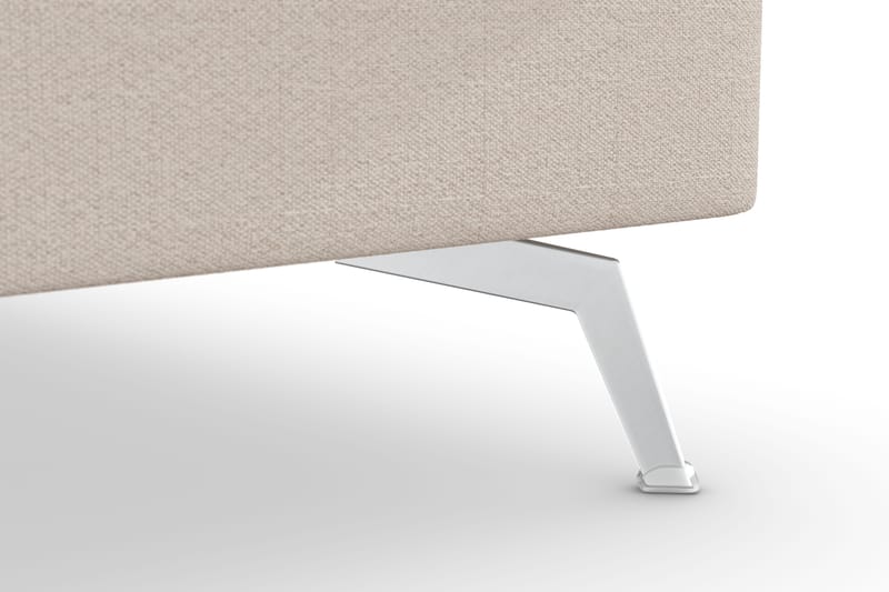 Ocean Lyx 4-seters Høyrevendt L-formet Sjeselongsofa i Stoff - Beige - Møbler - Sofaer - Sofa med sjeselong - 4 seters sofa med divan