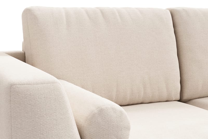 Ocean Lyx 4-seters Høyrevendt L-formet Sjeselongsofa i Stoff - Beige - Møbler - Sofaer - Sofa med sjeselong - 4 seters sofa med divan