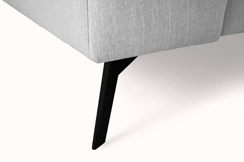 Ocean Lyx 4-seters Høyrevendt L-formet Sjeselongsofa i Stoff - Grå - Møbler - Sofaer - Sofa med sjeselong
