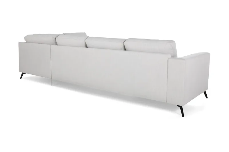 Ocean Lyx 4-seters Høyrevendt L-formet Sjeselongsofa i Stoff - Lys grå - Møbler - Sofaer - Sofa med sjeselong - 4 seters sofa med divan