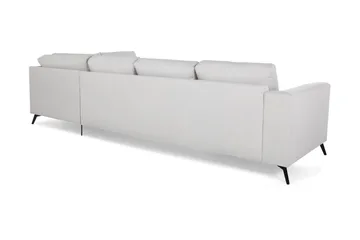 Ocean Lyx 4-seters Høyrevendt L-formet Sjeselongsofa i Stoff - Lys grå - Møbler - Sofaer - Sofa med sjeselong