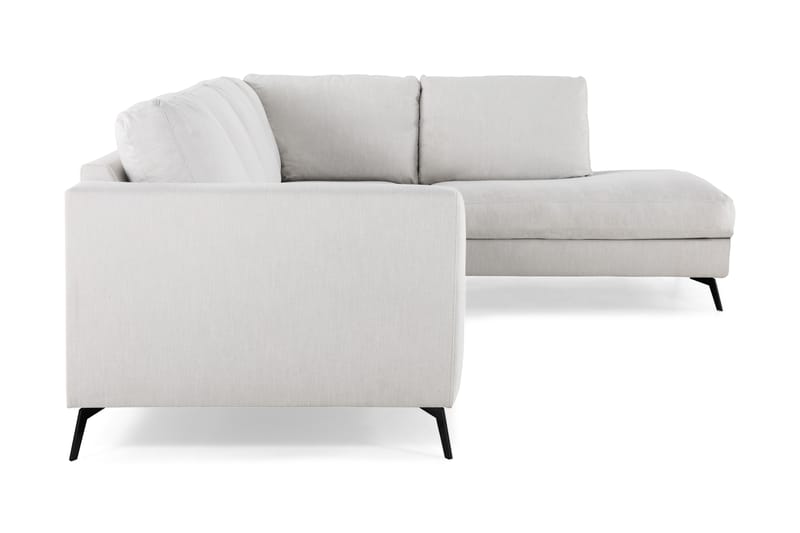 Ocean Lyx 4-seters Høyrevendt L-formet Sjeselongsofa i Stoff - Lys grå - Møbler - Sofaer - Sofa med sjeselong