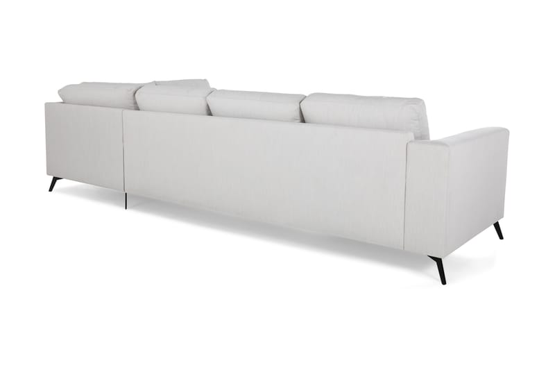 Ocean Lyx 4-seters Høyrevendt L-formet Sjeselongsofa i Stoff - Lys grå - Møbler - Sofaer - Sofa med sjeselong