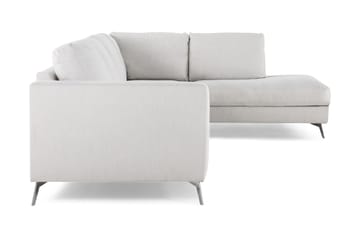 Ocean Lyx 4-seters Høyrevendt L-formet Sjeselongsofa i Stoff - Lys grå - Møbler - Sofaer - Sofa med sjeselong